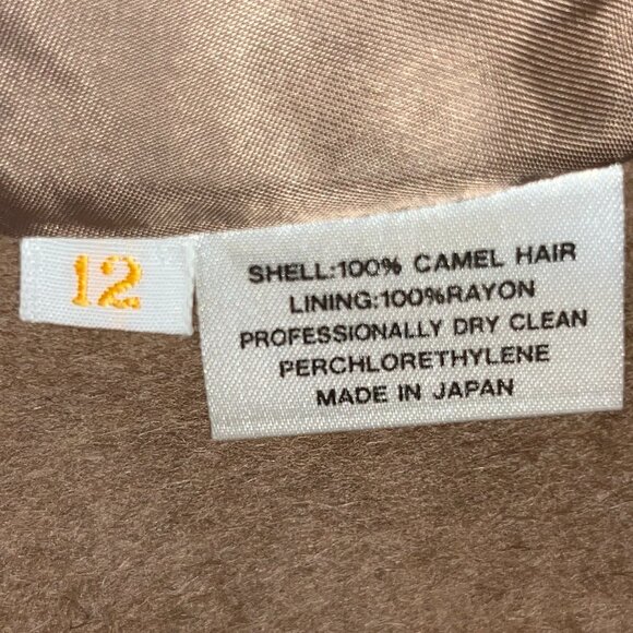 WOMEN'S 80s SANYO for I. MAGNIN 100% CAMEL HAIR BLAZER JACKET MADE IN JAPAN - 12 - Picture 10 of 11